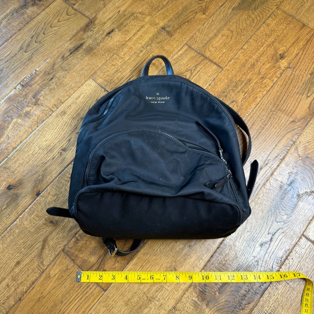 Kate Spade Karissa Nylon Medium Backpack Purse Black - Picture 4 of 6